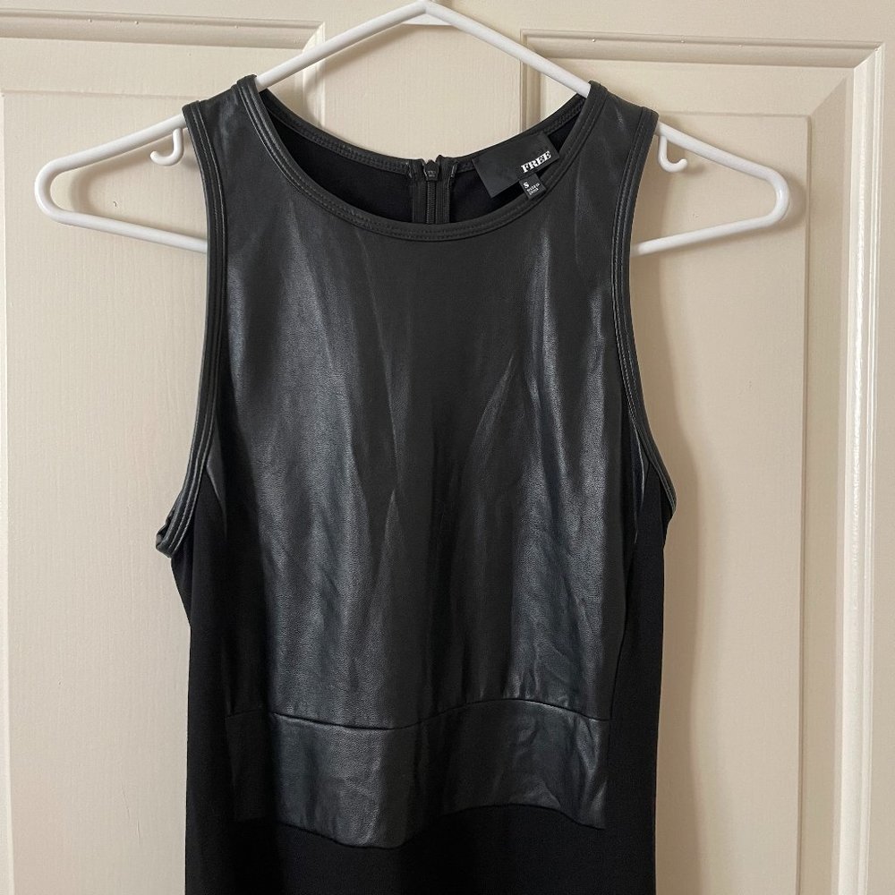 Wilfred Free Elin Faux Leather Combo Dress Size Small - Picture 3 of 6